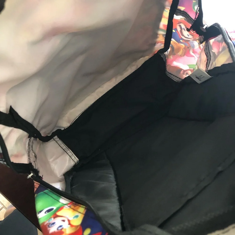 Super Mario Character Print Backpack - Multi Color